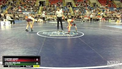 114 lbs Quarterfinal - Coltan Ireland, W1-Bismarck vs Carter Savey, E4-Central Cass