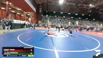 4A-120 lbs Quarterfinal - Wyatt Weiss, Central vs Caleb Morrison, Star Valley