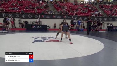 135 lbs Cons 8 #1 - Daeja Sundquist, Champions Wrestling Club vs Madeline Zerafa-Lazarevic, Illinois