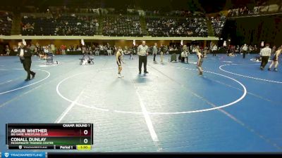 92 lbs Quarterfinal - Ashur Whitmer, Big Game Wrestling Club vs Conall Dunlay, McDominate Training Center