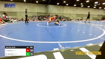 150 lbs Rr Rnd 1 - Jaedan Adams, Oklahoma Elite 14u Black vs Mason Savidan, POWA 14U