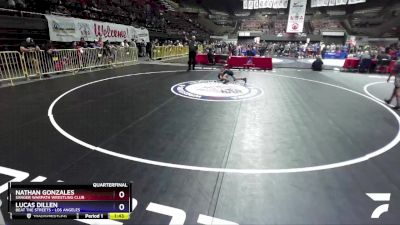 67 lbs Quarterfinal - Nathan Gonzales, Sanger Warpath Wrestling Club vs Lucas Dillen, Beat The Streets - Los Angeles