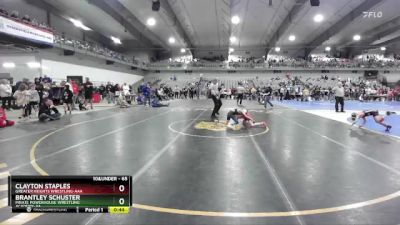 65 lbs Cons. Round 4 - Brantley Schuster, Pirate Powerhouse Wrestling Academy-AA vs Clayton Staples, Greater Heights Wrestling-AAA