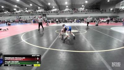 95 lbs Semifinal - Tyler Hecker, Victory Wrestling-AAA vs Finnegan Mccullah, Bolivar Youth Wrestling-A