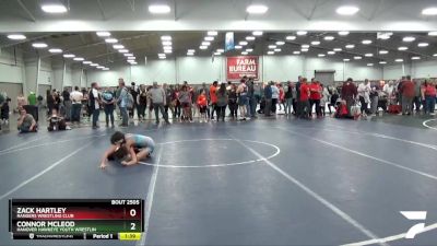 87 lbs Cons. Round 5 - Zack Hartley, Rangers Wrestling Club vs Connor McLeod, Hanover Hawkeye Youth Wrestlin