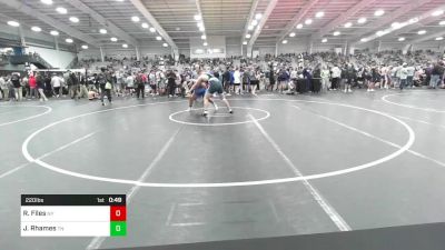 220 lbs Consi Of 8 #1 - Rocky Files, NY vs Jeremiah Rhames, TN