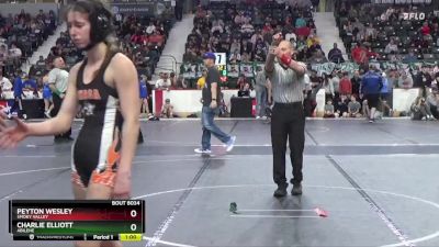 100 lbs Cons. Round 3 - Peyton Wesley, Smoky Valley vs Charlie Elliott, Abilene