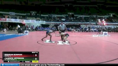 113 lbs Placement Matches (8 Team) - Cameron Jefferson, St. Mary`s Ryken vs Brendan Bowman, Easton