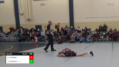 95 lbs Cons. Round 3 - Jaxon Johnson, LaCrosse Area Wrestlers (LAW) vs Jaydon Le Noble, Wrestling Factory