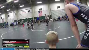 77 lbs Round 1 (6 Team) - Owen Launer, Kearney Matcats - Gold vs Bridger Robison, G.I. Grapplers Gold