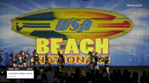 Louisiana Cheer Force - Ruby Red [2022 Youth--Div 1 Day 2] 2022 WSA Beach Nationals