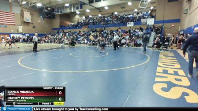 235lbs Semifinal - Lindsey Perkins, Hermiston (Girls) vs Bianca Miranda, Liberty