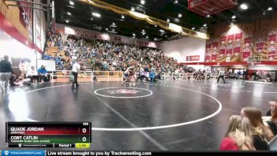 195 lbs Champ. Round 2 - Cort Catlin, Thunder Basin High School vs Quade Jordan, Saratoga