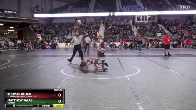 52 lbs Cons. Round 2 - Thomas Delich, Tonganoxie Wrestling Club vs Matthew Salas, Ulysses