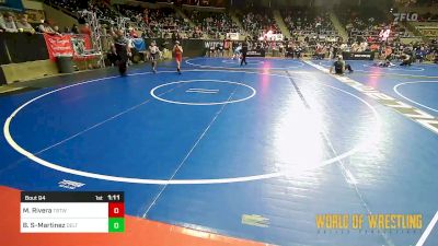 76 lbs Round Of 16 - Mason Rivera, Topeka Blue Thunder vs Bronx Shanley-Martinez, Duran Elite