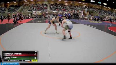 197 lbs Semis & 1st Wrestleback (8 Team) - Lukas Quade, Bend vs Brandon Hammer, Eagle Point