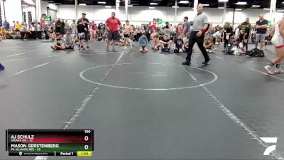 100 lbs Round 1 (4 Team) - AJ Schulz, Savage WA vs Mason Gerstenberg, PA Alliance Red