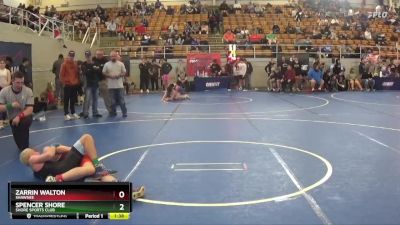 122 lbs Semifinal - Zarrin Walton, Shawnee vs Spencer Shore, Shore Sports Club