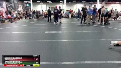 115 lbs Round 1 (8 Team) - Kamdyn Borrero, Team Gotcha - 1 vs Cannon Driscoll, Mat Assassins Black