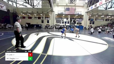 121 lbs Quarterfinal - Tommy Link, Malvern Prep vs Mason Ziegler, Quakertown