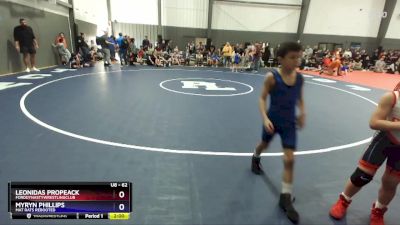 62 lbs Round 3 - Leonidas Propeack, FordDynastyWrestlingClub vs Myryn Phillips, Mat Rats Rebooted