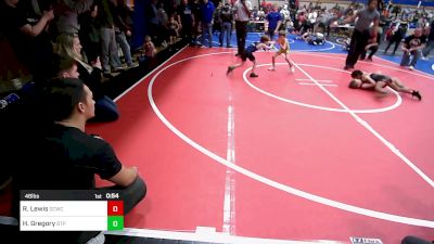 46 lbs Quarterfinal - Rhett Lewis, Dark Cloud Wrestling Club vs Hayden Gregory, Tulsa Blue T Panthers