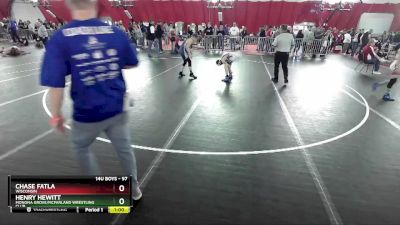 97 lbs Cons. Round 1 - Chase Fatla, Wisconsin vs Henry Hewitt, Monona Grove/McFarland Wrestling Club