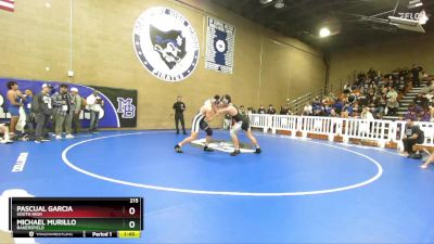 215 lbs Champ. Round 2 - Michael Murillo, Bakersfield vs Pascual Garcia, South High