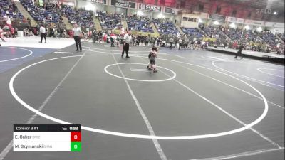 43 lbs Consi Of 8 #1 - Ebin Baker, Creede Miners vs Miles Szymanski, Grandview