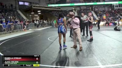 110 lbs Cons. Round 2 - Alivia Wilson, Team Of Hard Knox vs Isabella Stream, Wamego