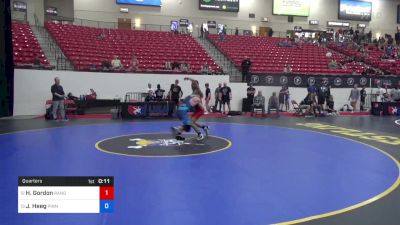 62 kg Quarters - Hunter Gordon, Ranger 47 Wrestling Club vs Justus Heeg, Pinnacle Wrestling Club