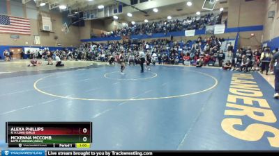 100lbs Cons. Round 2 - Alexa Phillips, R. A. Long (Girls) vs McKenna McComb, Battle Ground (Girls)