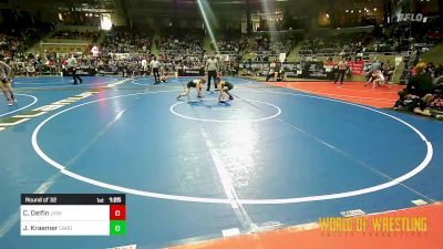 67 lbs Round Of 32 - Caleb Delfin, Lion Of Judah Wrestling Academy vs Jaxon Kraemer, Cardinal Wrestling Club