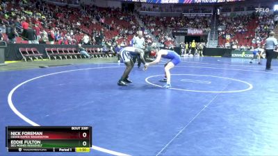 3A-138 lbs Cons. Round 3 - Nick Foreman, Cedar Rapids Washington vs Eddie Fulton, Des Moines Roosevelt