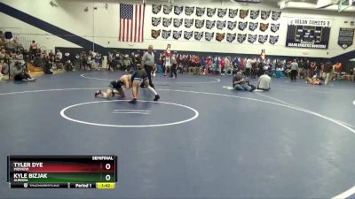 144 lbs Semifinal - Tyler Dye, Midview vs Kyle Bizjak, Aurora