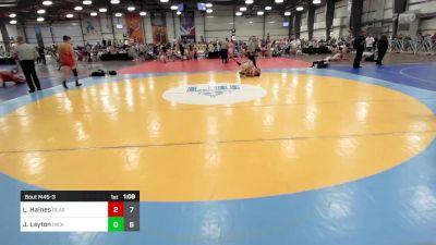 126 lbs Rr Rnd 3 - Landen Haines, Beast Nation Gold vs Jacob Layton, Micky's Maniacs Blue