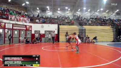 77 lbs Quarterfinal - Anthony Quiroz, Region Wrestling Academy vs James Windholtz, East Central Wrestling Club