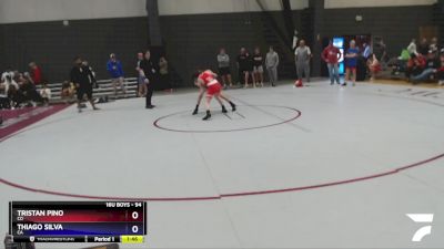 94 lbs 3rd Place Match - Tristan Pino, CO vs Thiago Silva, CA