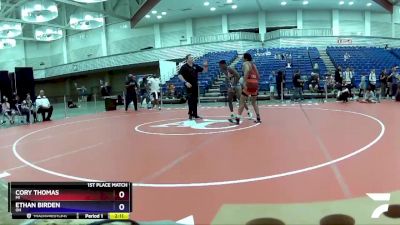 160 lbs 1st Place Match - Cory Thomas, MI vs Ethan Birden, OH