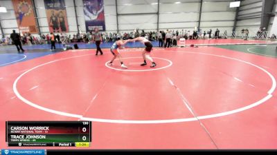 130 lbs Rd# 6- 9:00am Saturday Final Pool - Carson Worrick, NCWAY National Team vs Trace Johnson, Terps Xpress