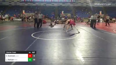 152 lbs Quarterfinal - Cael Swensen, Jacked Rabbits vs Logan Rathjen, Missouri United