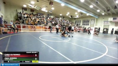 160 lbs Champ. Round 1 - Chris Gutierrez, Yucaipa vs Fred Ekberg, Santa Monica