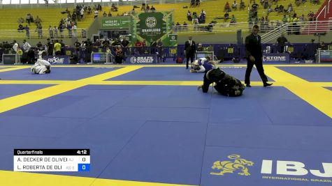 LEILLIANE ROBERTA DE OLIVEIRA FE vs ANDRESSA DECKER DE OLIVEIRA 2024 Brasileiro Jiu-Jitsu IBJJF