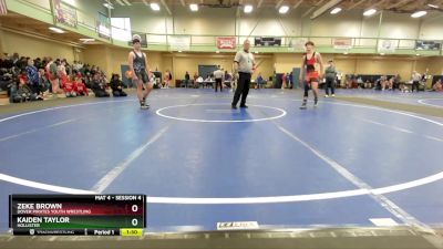 155 lbs Round 1 - Zeke Brown, Dover Pirates Youth Wrestling vs Kaiden Taylor, Hollister