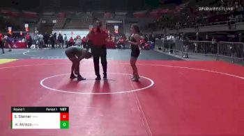 57 lbs Round 1 - Kenya Atrisco, Swamp Monsters Wrestling Club vs Sara Sterner, Morro Bay Wrestling