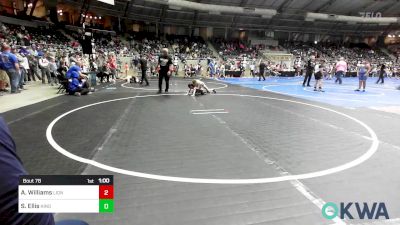 62 lbs Quarterfinal - Aviree Williams, Lions Wrestling Academy vs Sophie Ellis, Kingfisher