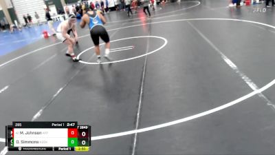 285 lbs Quarterfinal - Myles Johnson, Air Force Prep vs Orlando Simmons, Northeast Oklahoma