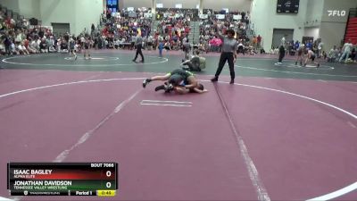 95 lbs Semifinal - Jonathan Davidson, Tennessee Valley Wrestling vs Isaac Bagley, Alpha Elite