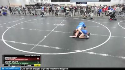 100 lbs Champ. Round 2 - Cason Craft, Threestyle Wrestling Of Oklahoma vs James Bilby, South Central Punisher Wrestling