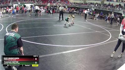 55 lbs Cons. Round 2 - Gus Hinrichsen, Syracuse Mat Club vs Thomas Dietze, Gretna Youth Wrestling